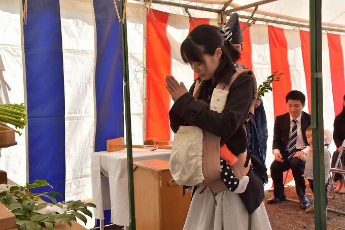 「糟屋郡宇美町02」注文住宅現場リポート①【地鎮祭】