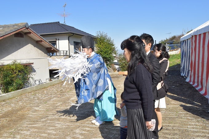 「糟屋郡宇美町02」注文住宅現場リポート①【地鎮祭】