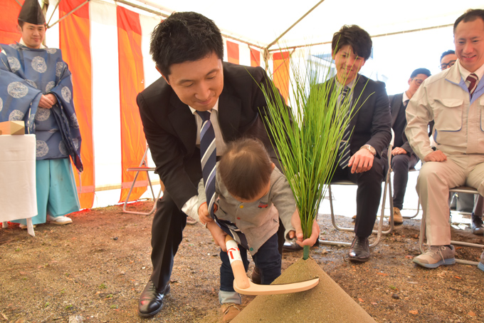 福岡県糟屋郡宇美町02　注文住宅建築現場リポート①　～地鎮祭～