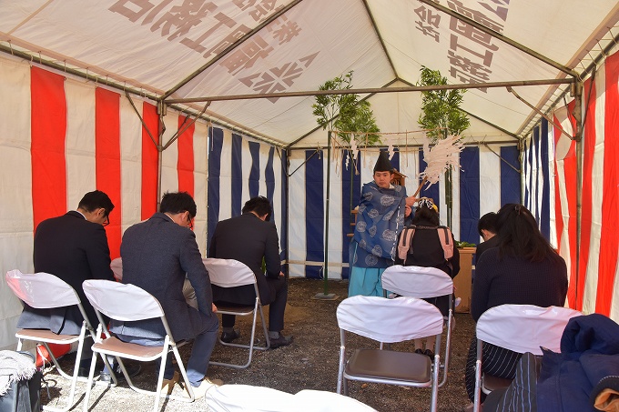 「糟屋郡宇美町02」注文住宅現場リポート①【地鎮祭】