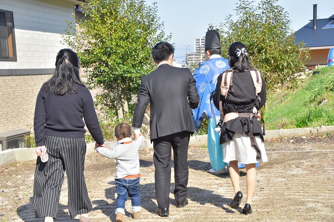 福岡県糟屋郡宇美町02　注文住宅建築現場リポート①　～地鎮祭～