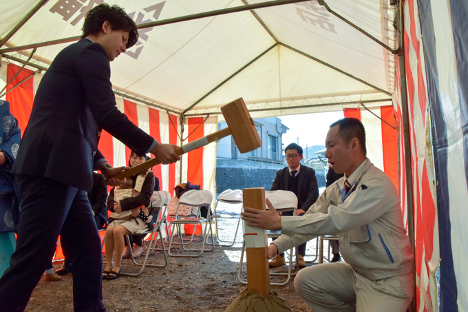 福岡県糟屋郡宇美町02　注文住宅建築現場リポート①　～地鎮祭～