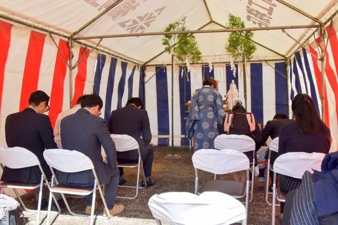 「糟屋郡宇美町02」注文住宅現場リポート①【地鎮祭】