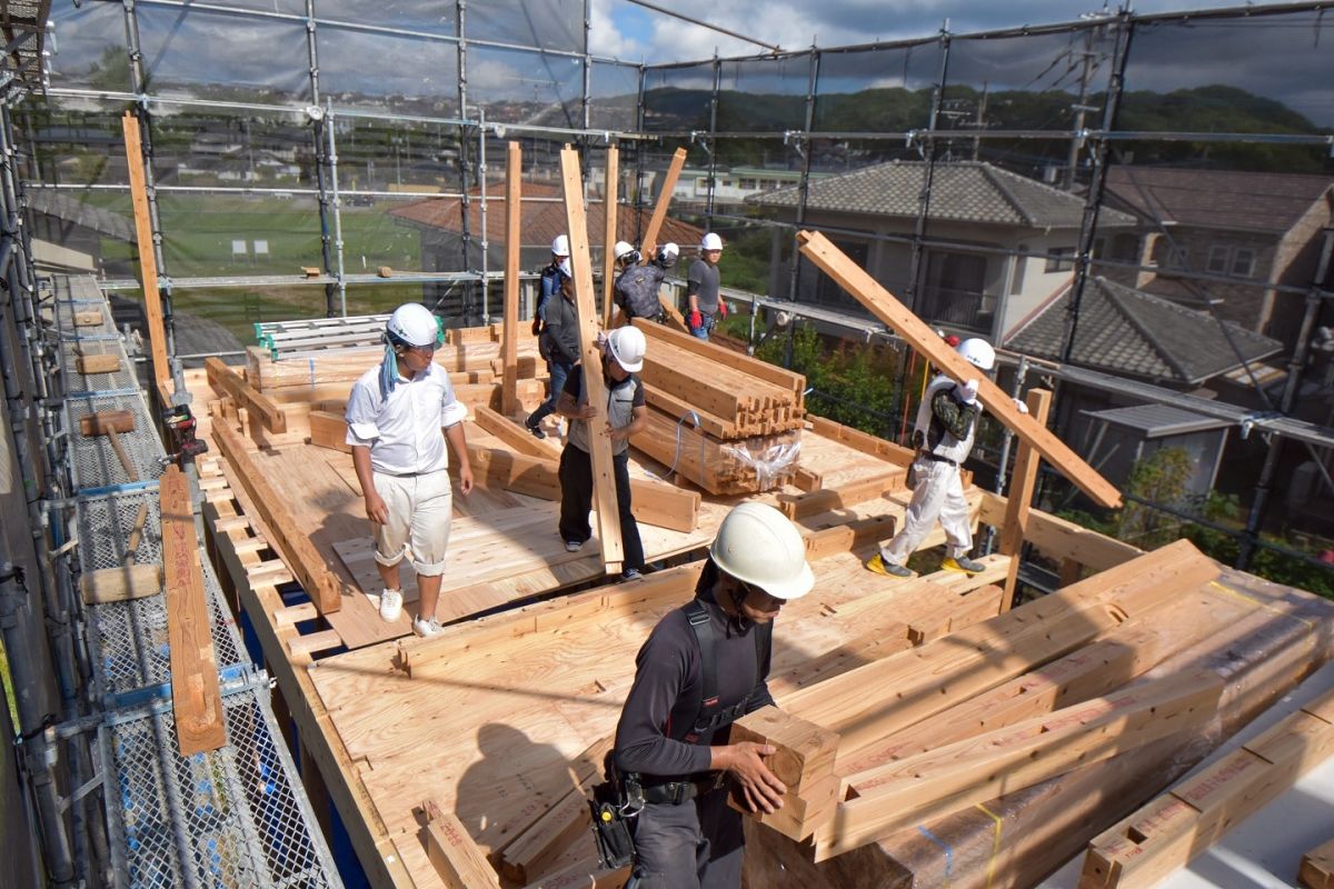 福岡県太宰府市10　注文住宅建築現場リポート②　～上棟式・前編～