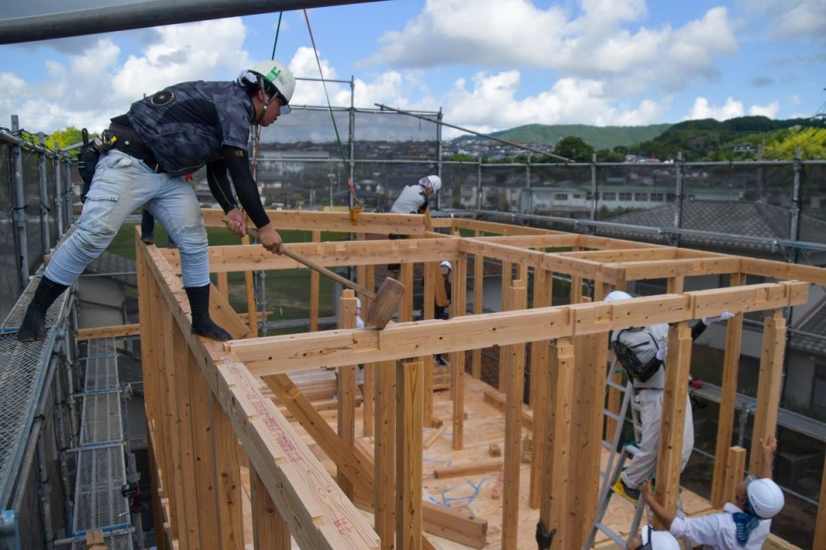 福岡県太宰府市10　注文住宅建築現場リポート②　～上棟式・前編～