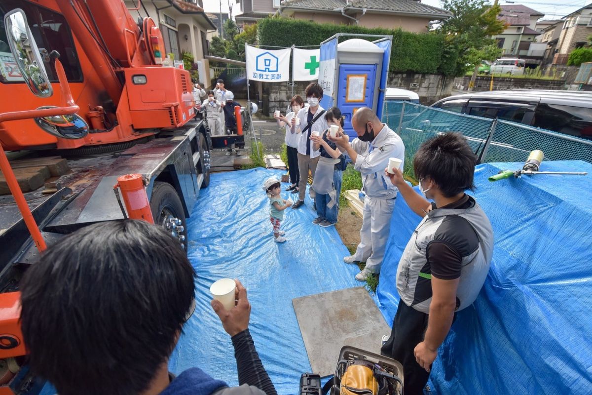 福岡県太宰府市10　注文住宅建築現場リポート②　～上棟式・前編～