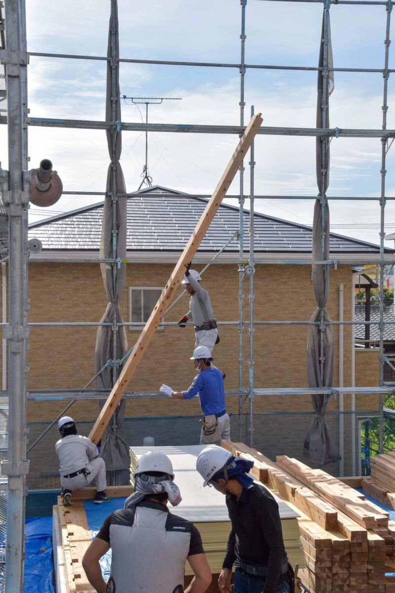 福岡県春日市12　注文住宅建築現場リポート③　～上棟式・前半～