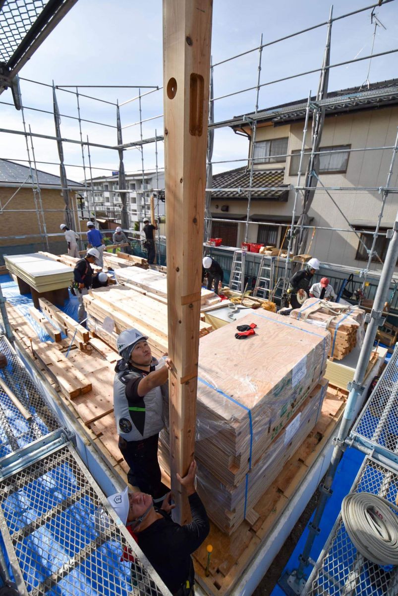 福岡県春日市12　注文住宅建築現場リポート③　～上棟式・前半～