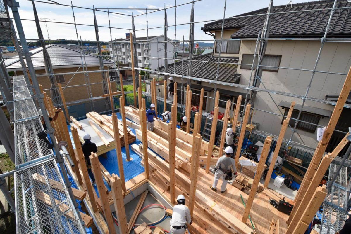 福岡県春日市12　注文住宅建築現場リポート③　～上棟式・前半～