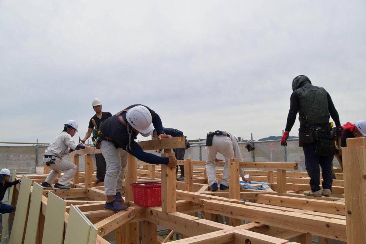 福岡県春日市12　注文住宅建築現場リポート③　～上棟式・前半～