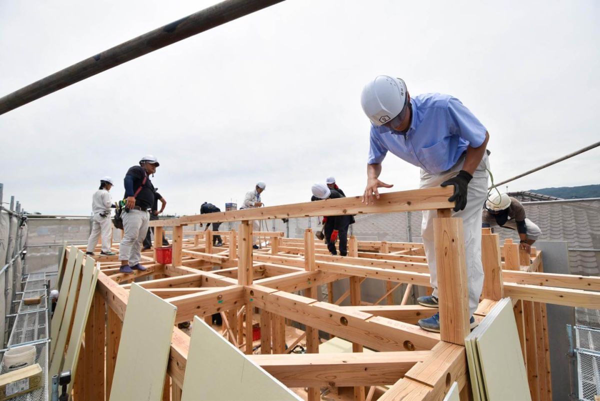 福岡県春日市12　注文住宅建築現場リポート③　～上棟式・前半～