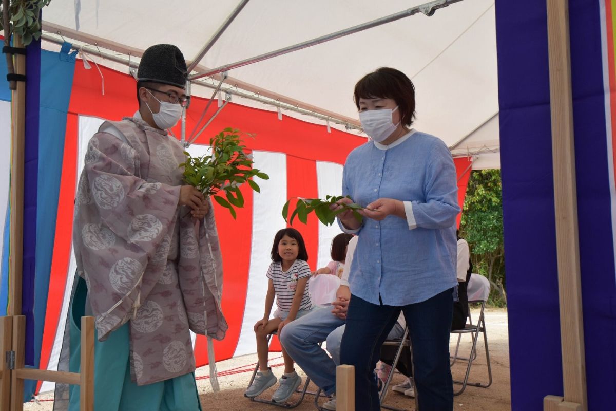 福岡県糟屋郡須恵町04　注文住宅建築現場リポート①　～地鎮祭～