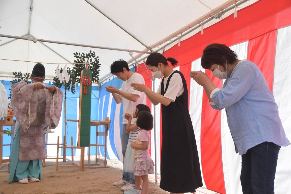 「糟屋郡須恵町04」注文住宅現場リポート①【地鎮祭】