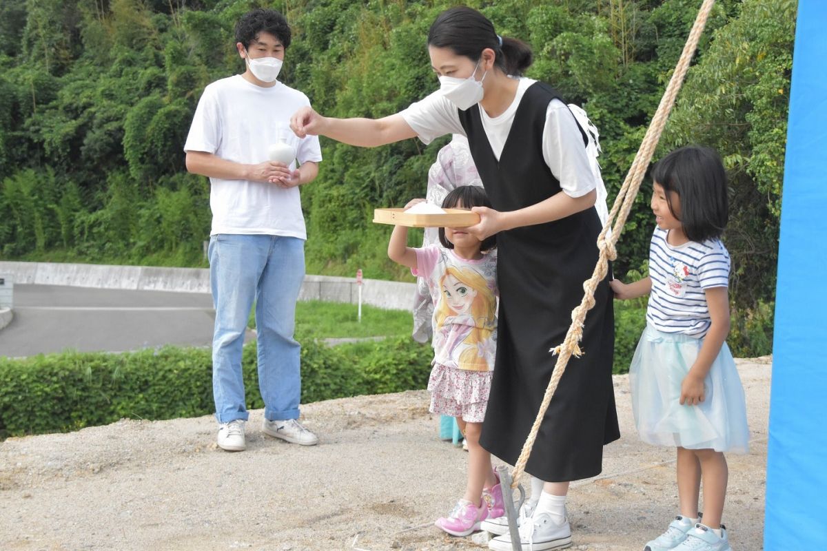 福岡県糟屋郡須恵町04　注文住宅建築現場リポート①　～地鎮祭～