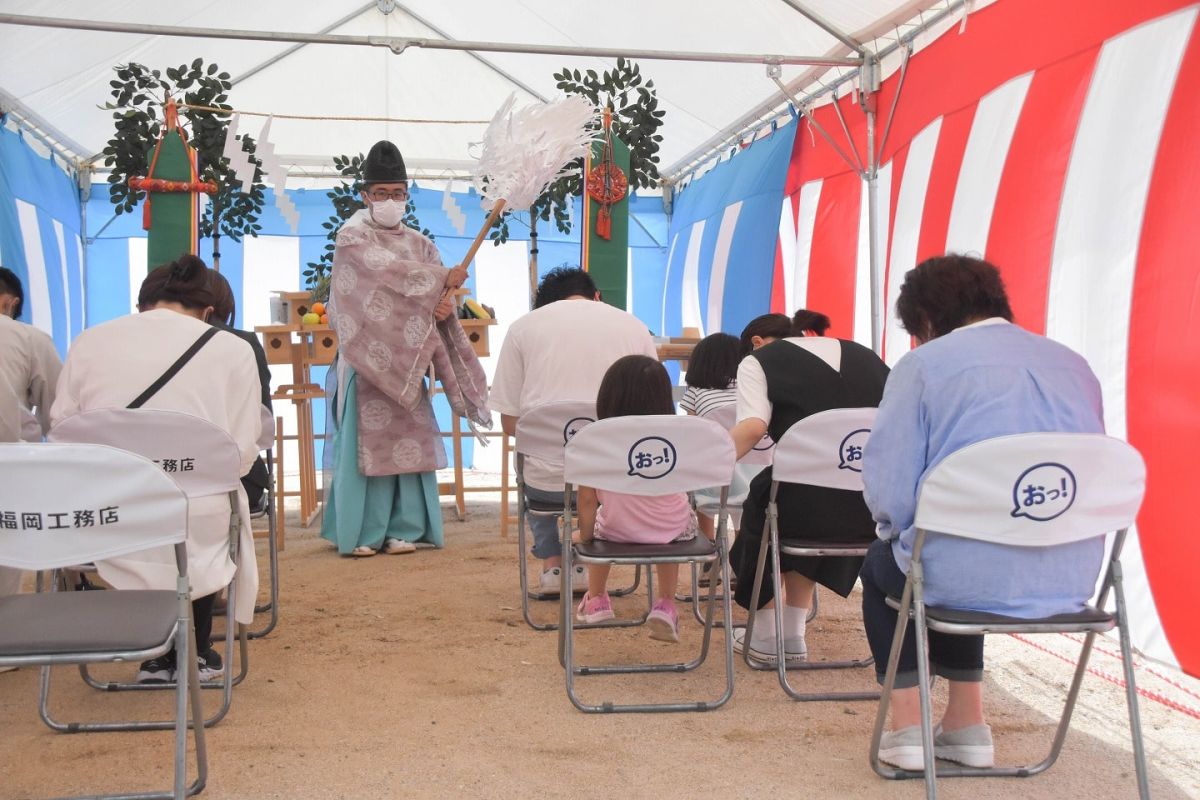 「糟屋郡須恵町04」注文住宅現場リポート①【地鎮祭】