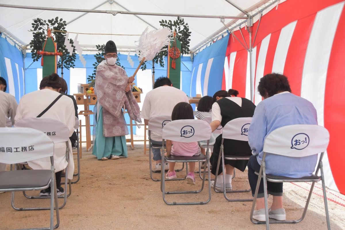 福岡県糟屋郡須恵町04　注文住宅建築現場リポート①　～地鎮祭～