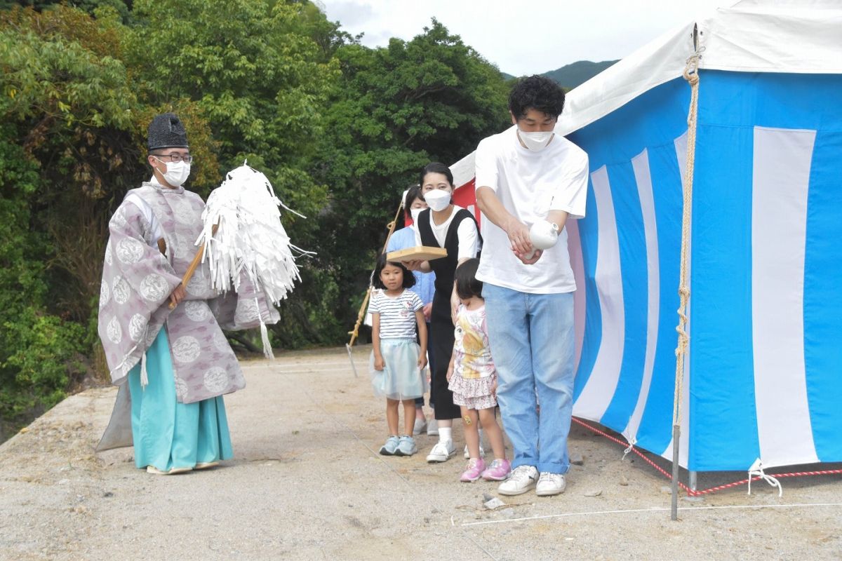 福岡県糟屋郡須恵町04　注文住宅建築現場リポート①　～地鎮祭～