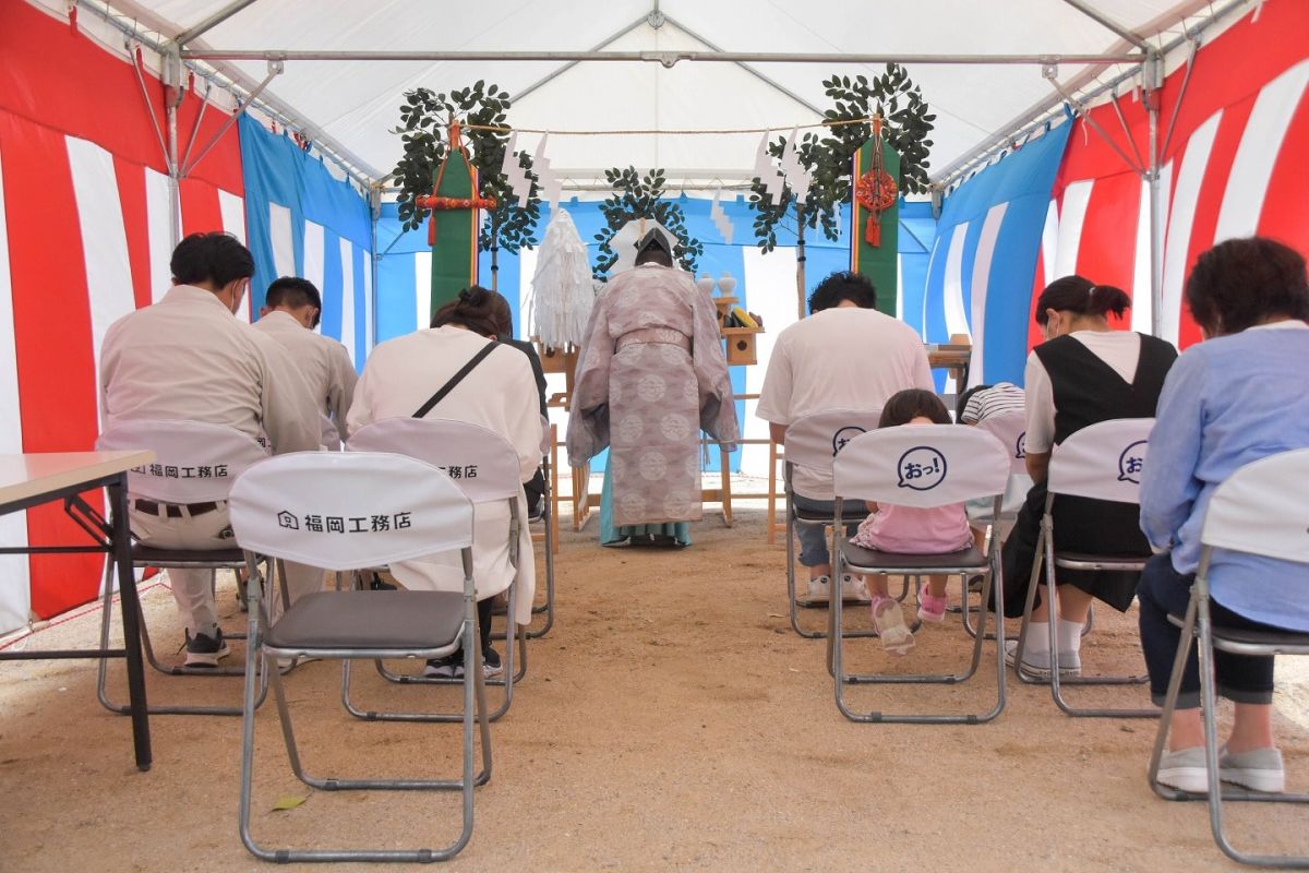 福岡県糟屋郡須恵町04　注文住宅建築現場リポート①　～地鎮祭～