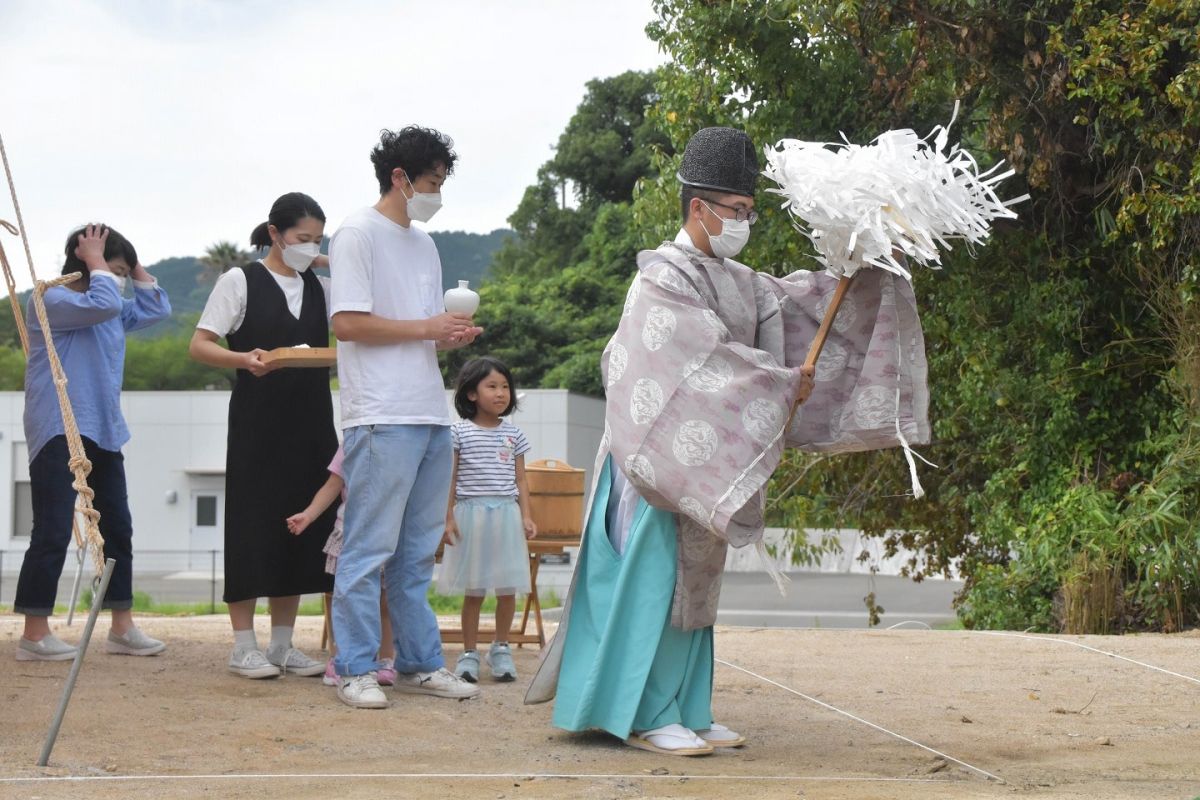 福岡県糟屋郡須恵町04　注文住宅建築現場リポート①　～地鎮祭～