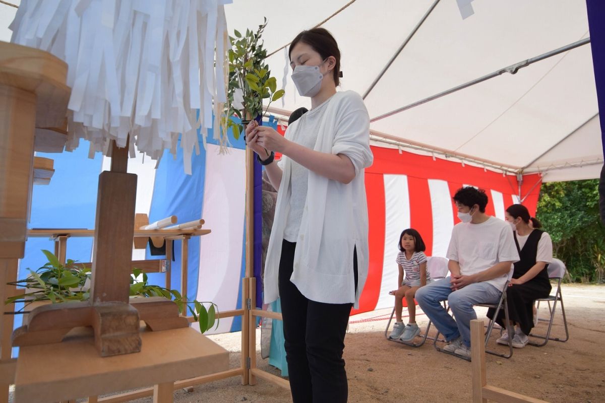 福岡県糟屋郡須恵町04　注文住宅建築現場リポート①　～地鎮祭～