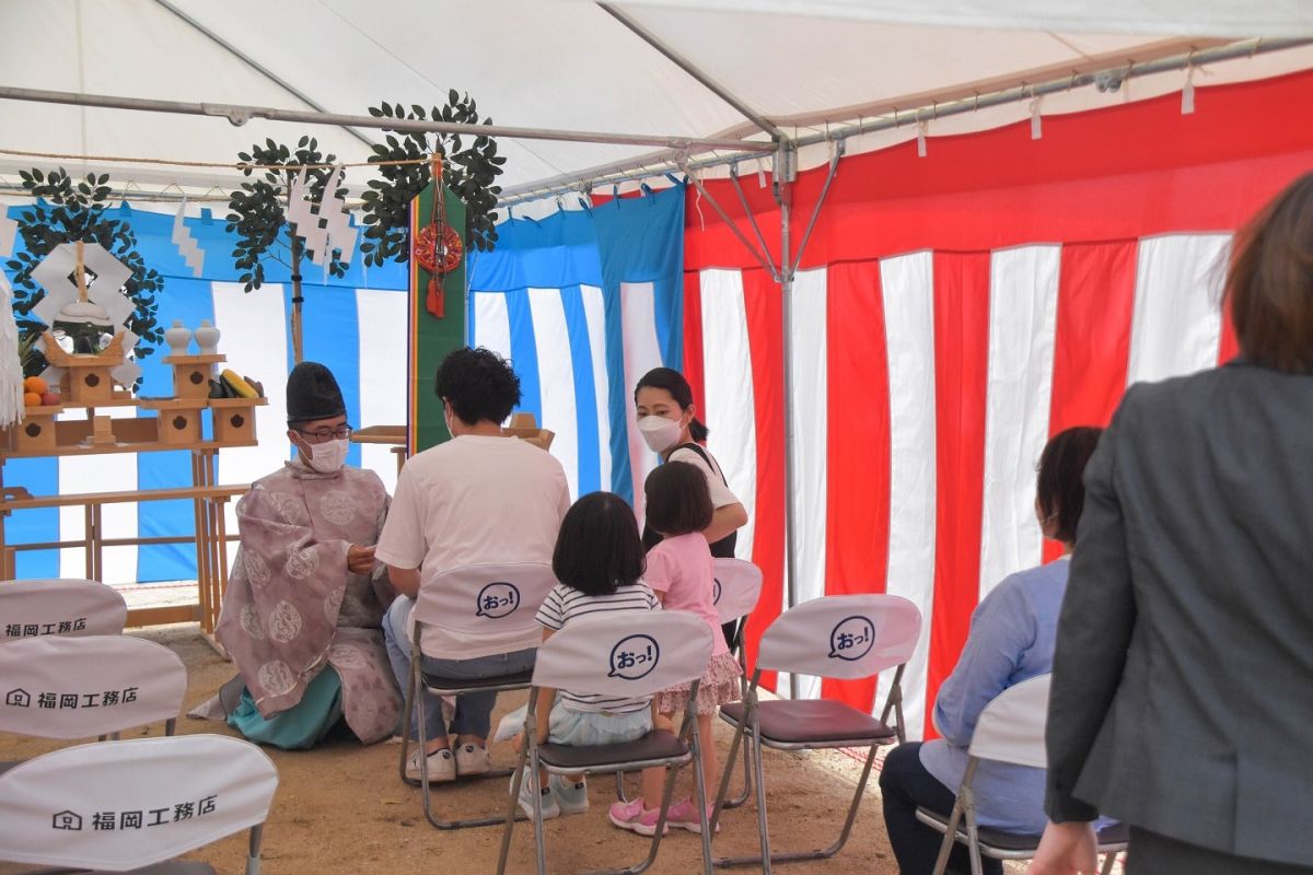 福岡県糟屋郡須恵町04　注文住宅建築現場リポート①　～地鎮祭～