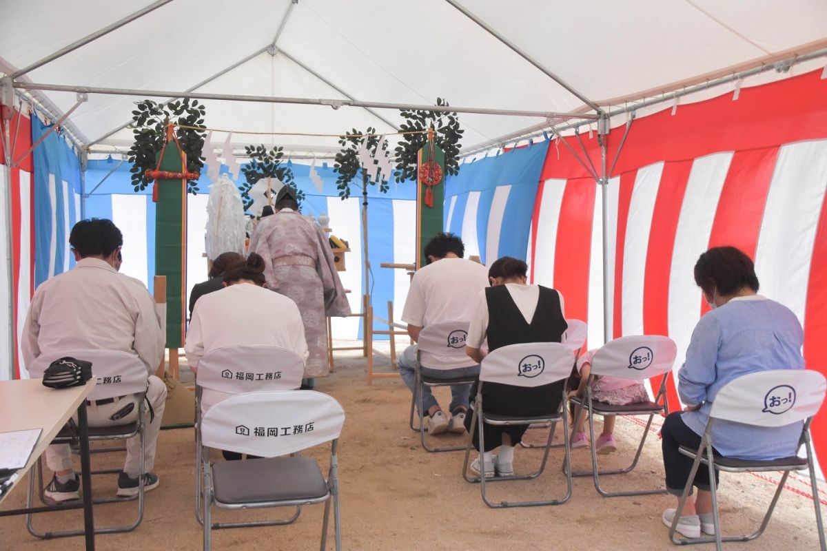 「糟屋郡須恵町04」注文住宅現場リポート①【地鎮祭】