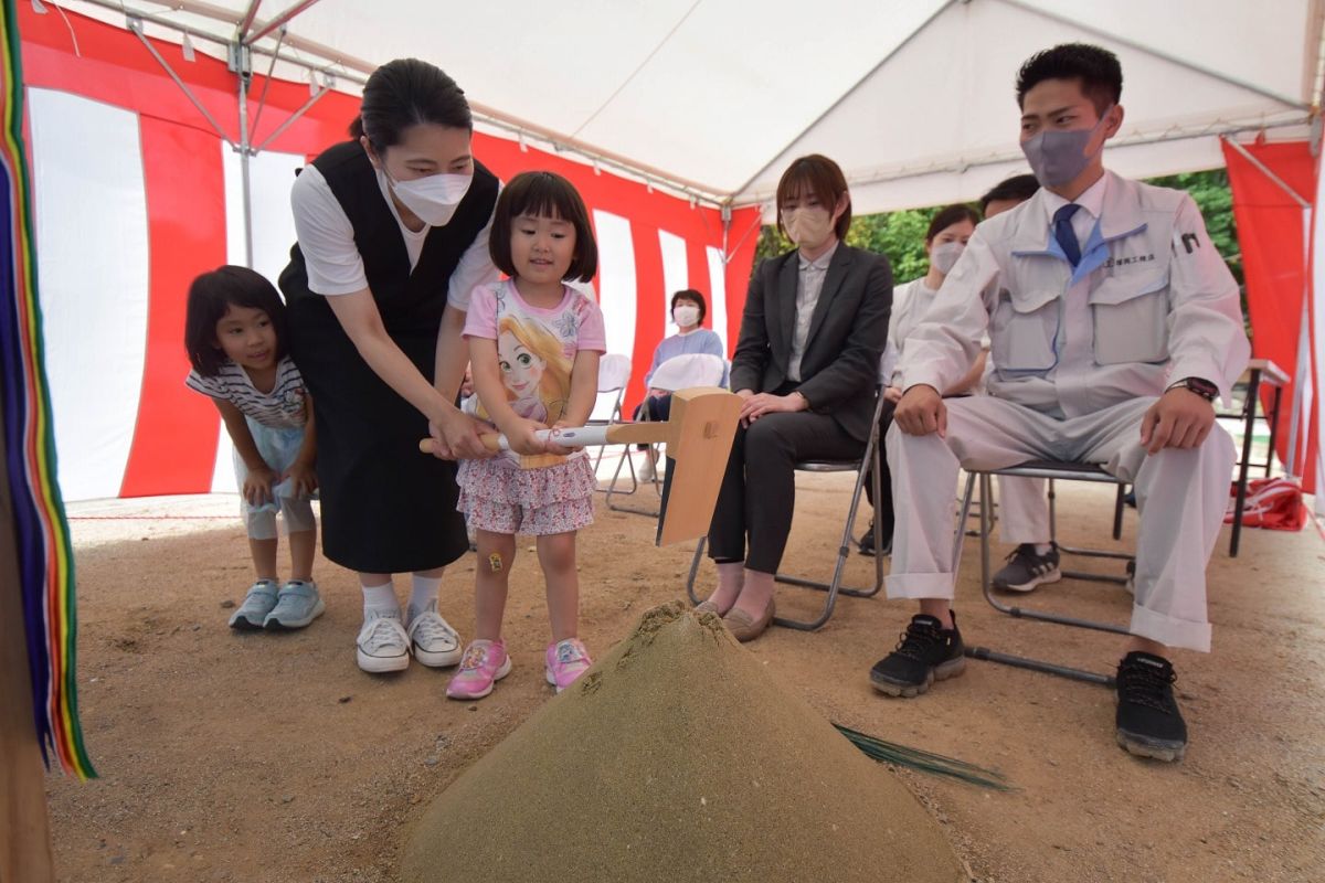 福岡県糟屋郡須恵町04　注文住宅建築現場リポート①　～地鎮祭～