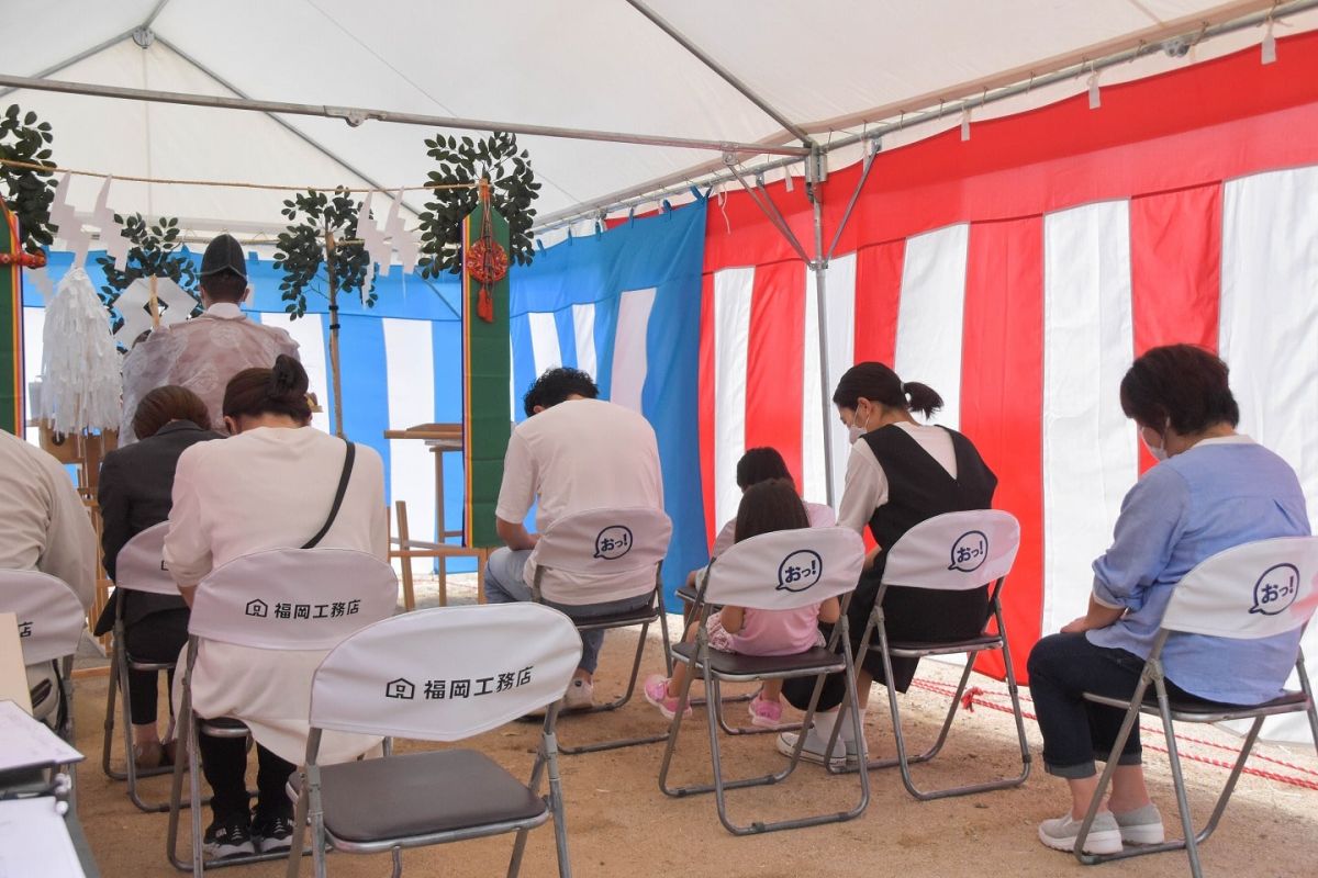 福岡県糟屋郡須恵町04　注文住宅建築現場リポート①　～地鎮祭～