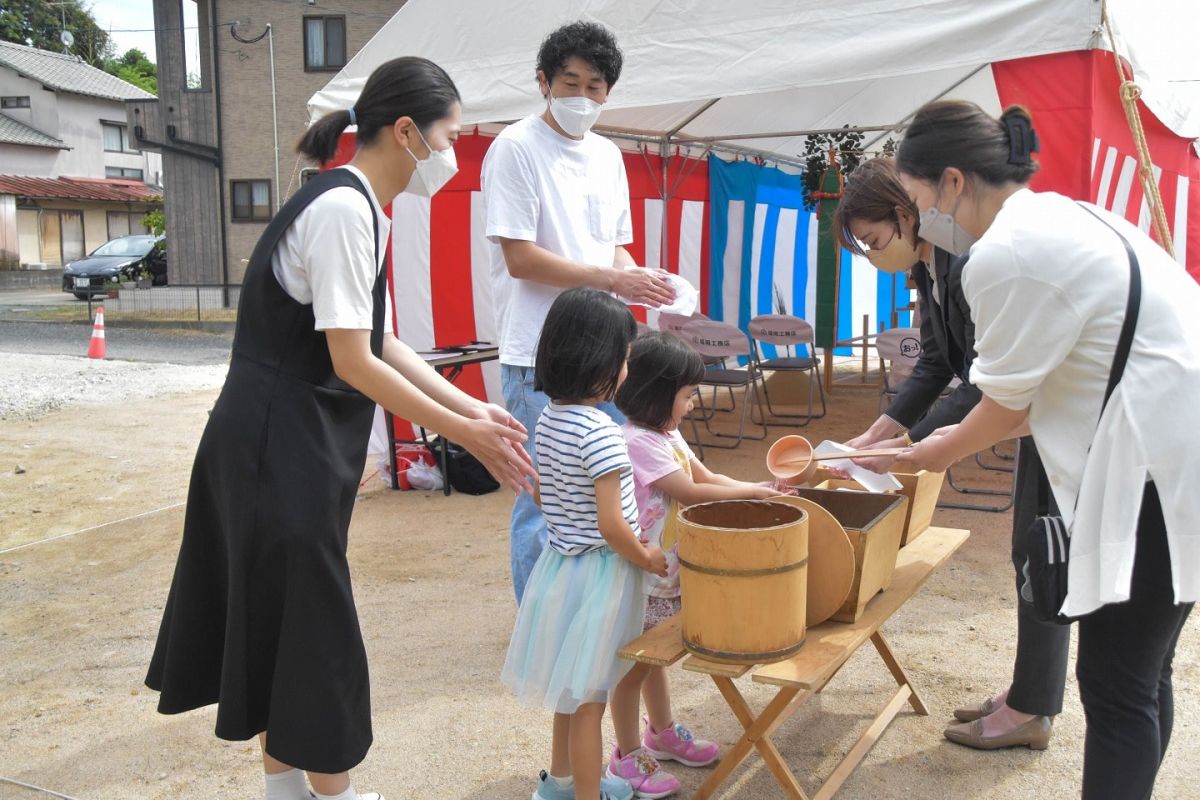 福岡県糟屋郡須恵町04　注文住宅建築現場リポート①　～地鎮祭～