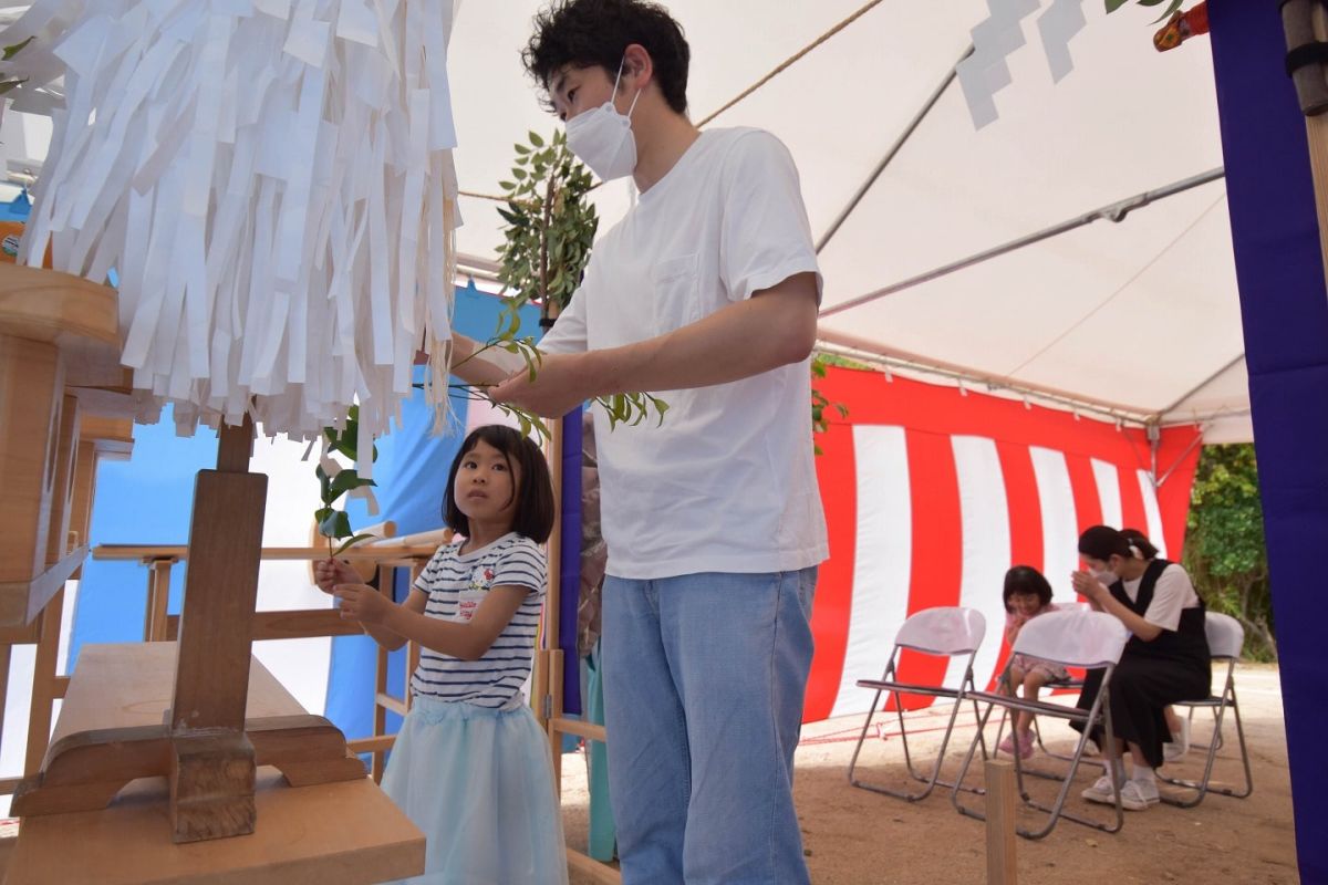 福岡県糟屋郡須恵町04　注文住宅建築現場リポート①　～地鎮祭～