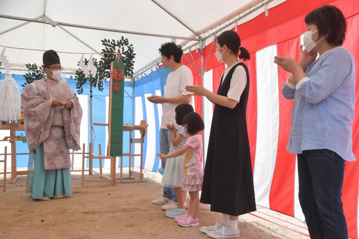 福岡県糟屋郡須恵町04　注文住宅建築現場リポート①　～地鎮祭～