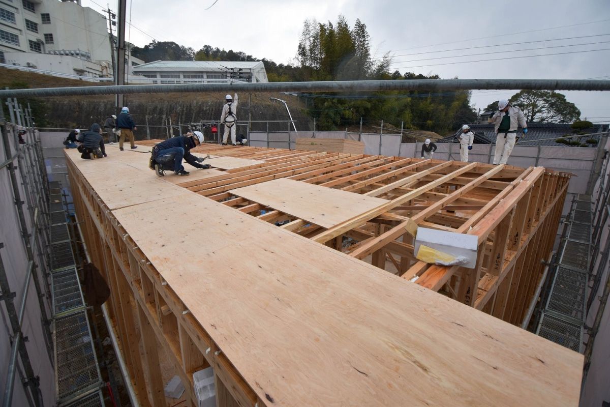 福岡県糟屋郡宇美町03　注文住宅建築現場リポート④　～上棟式・後編～