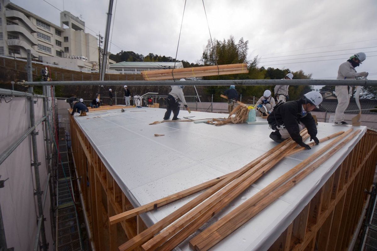 福岡県糟屋郡宇美町03　注文住宅建築現場リポート④　～上棟式・後編～