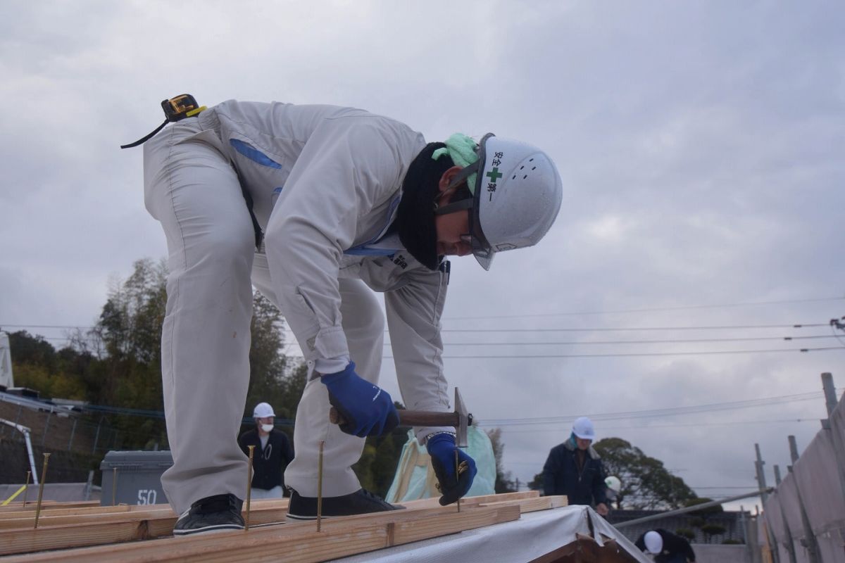 福岡県糟屋郡宇美町03　注文住宅建築現場リポート④　～上棟式・後編～