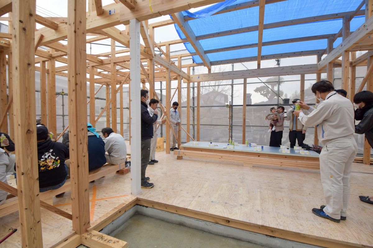 「糟屋郡宇美町03」注文住宅現場リポート④【上棟式】