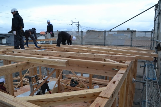 福岡県福津市花見が丘01　注文住宅建築現場リポート⑤　～上棟式～