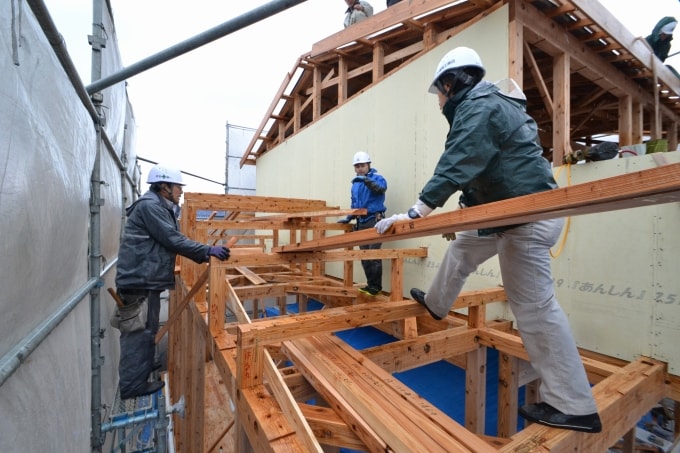 福岡県福津市花見が丘01　注文住宅建築現場リポート⑤　～上棟式～