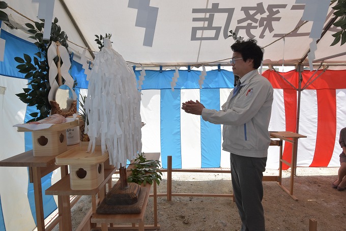 「筑紫野市03」注文住宅現場リポート①【地鎮祭】