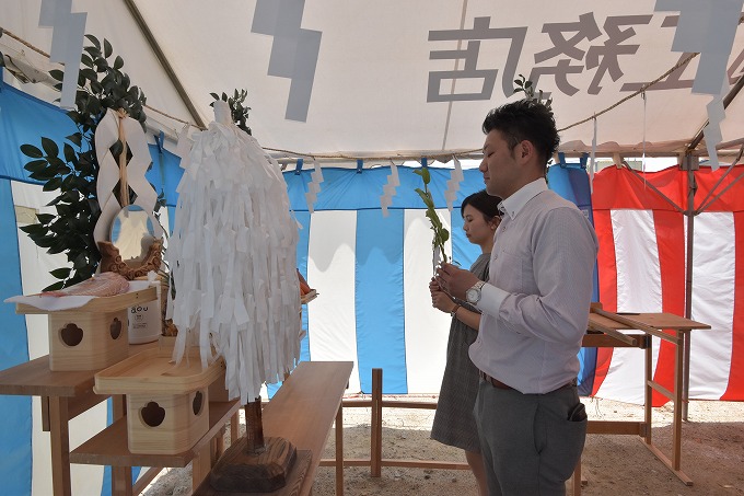 「筑紫野市03」注文住宅現場リポート①【地鎮祭】