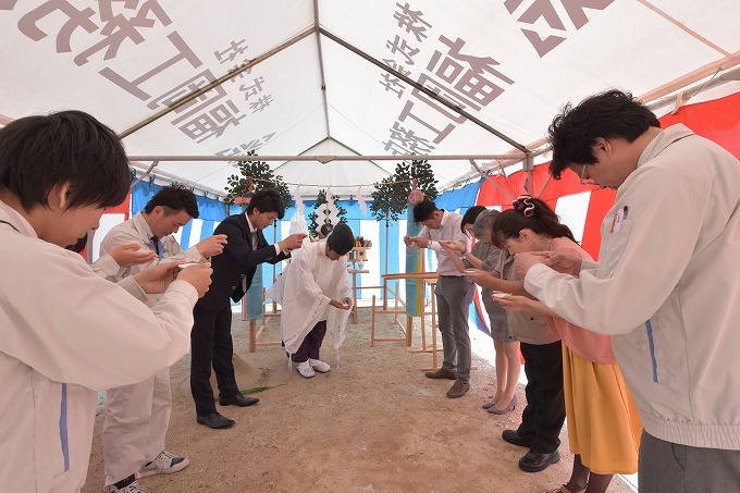 「筑紫野市03」注文住宅現場リポート①【地鎮祭】