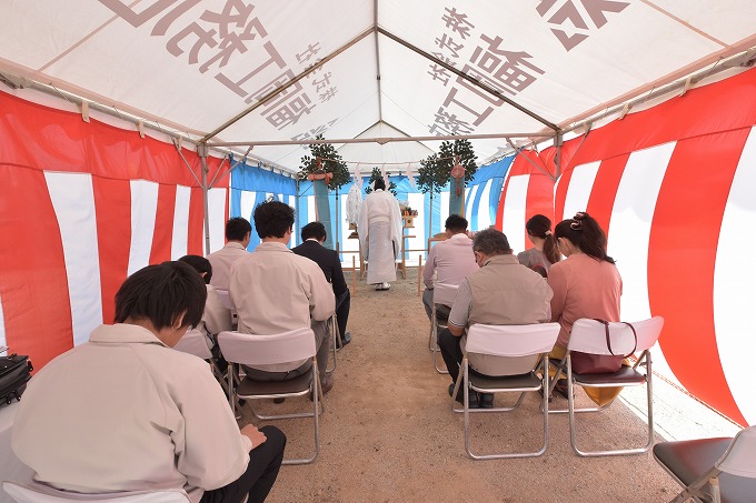 福岡県筑紫野市03　注文住宅建築現場リポート①　～地鎮祭～