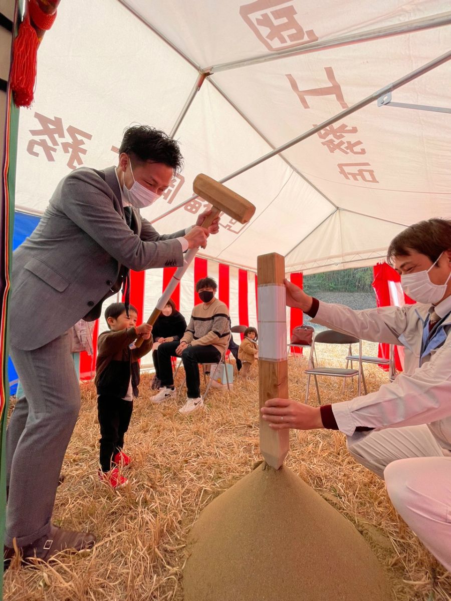 「宮若市01」注文住宅現場リポート①【地鎮祭】