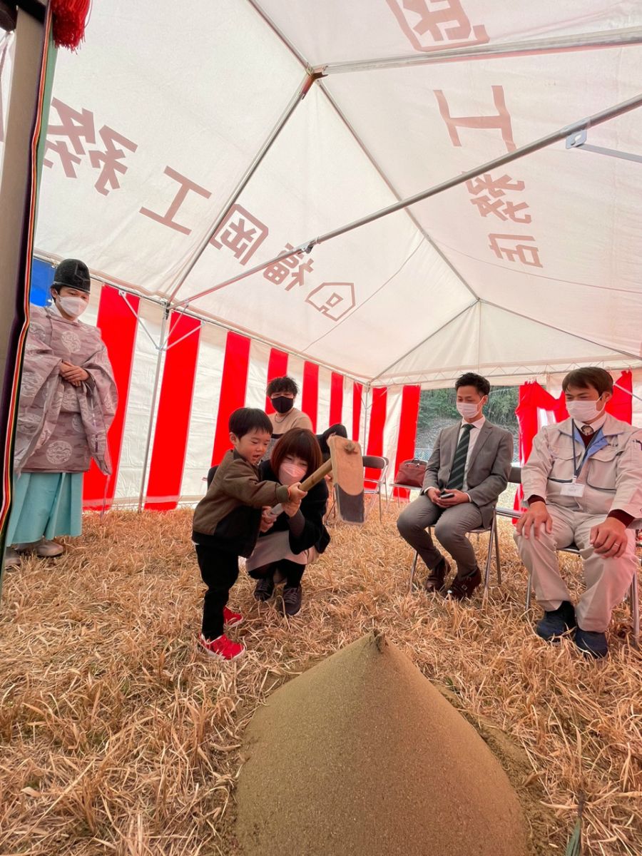 福岡県宮若市01　注文住宅建築現場リポート①　～地鎮祭〜