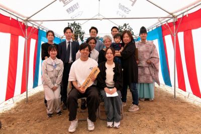 「北九州市八幡西区塔野01」注文住宅現場リポート①【地鎮祭】