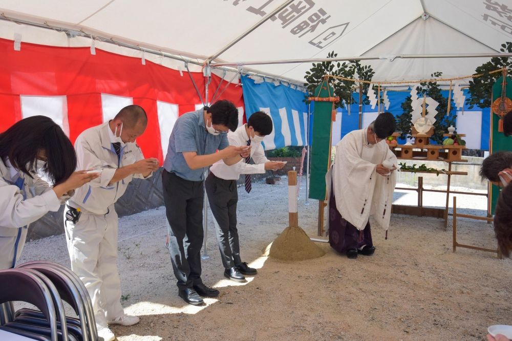 福岡県筑紫野市08　注文住宅建築現場リポート①　～地鎮祭～