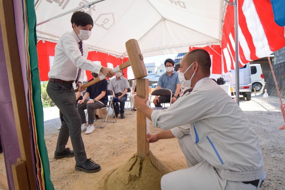 福岡県筑紫野市08　注文住宅建築現場リポート①　～地鎮祭～