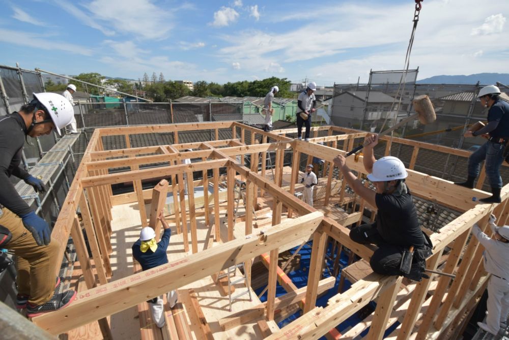 福岡県古賀市06　注文住宅建築現場リポート④　～上棟式～