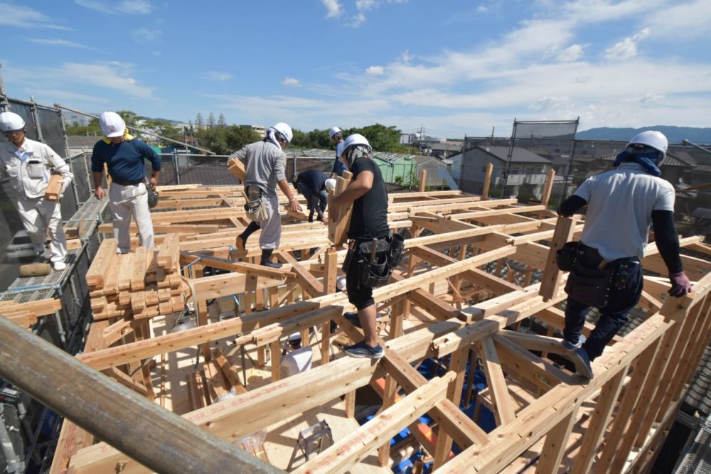 福岡県古賀市06　注文住宅建築現場リポート④　～上棟式～