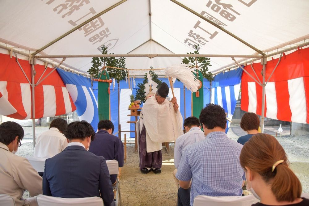 福岡県早良区野芥01　注文住宅建築現場リポート①　～地鎮祭～