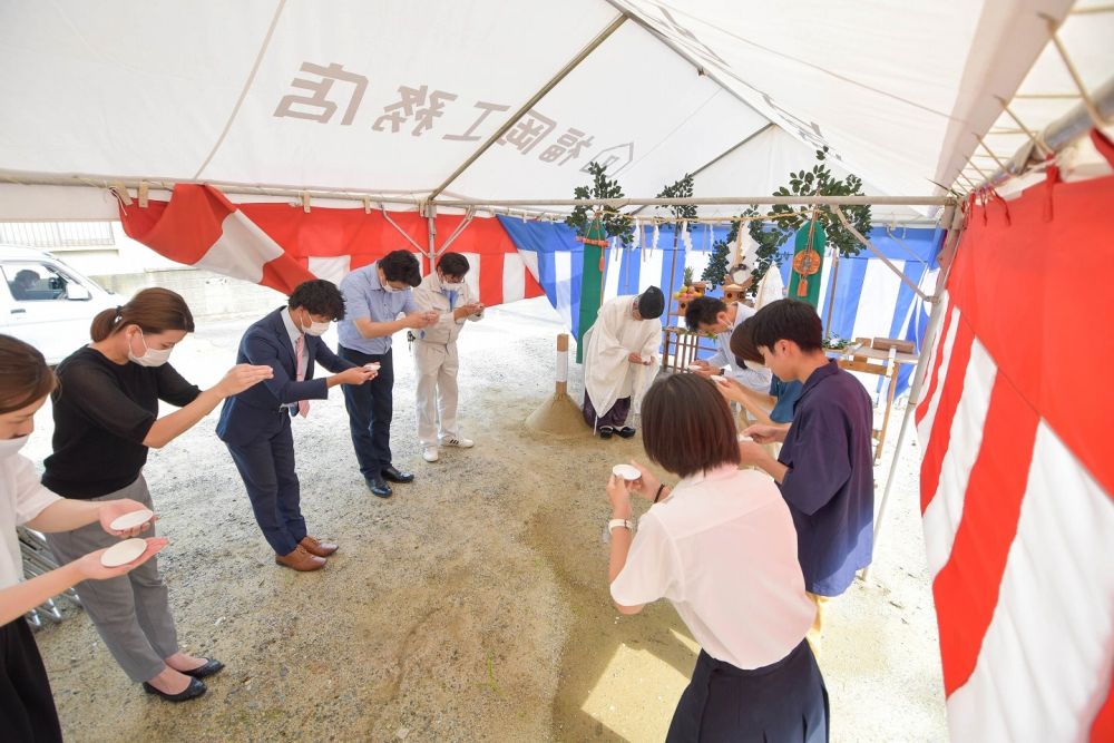 福岡県早良区野芥01　注文住宅建築現場リポート①　～地鎮祭～